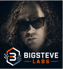 Dark founder portrait with the BigSteve Labs mark